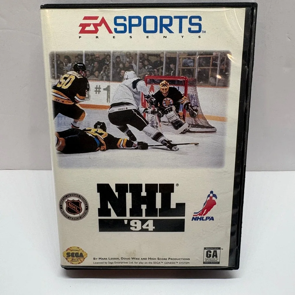 CIB NHL 94 Video Game Sega Genesis Black Case Manual EA Sports